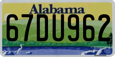 AL license plate 67DU962