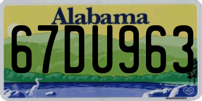 AL license plate 67DU963