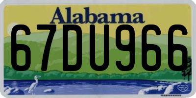AL license plate 67DU966