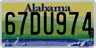 AL license plate 67DU974
