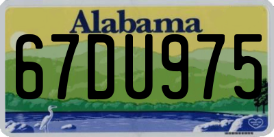 AL license plate 67DU975