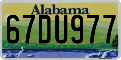 AL license plate 67DU977