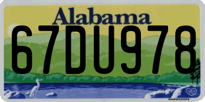 AL license plate 67DU978