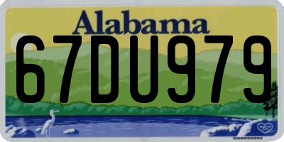 AL license plate 67DU979