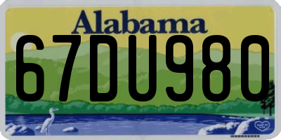 AL license plate 67DU980
