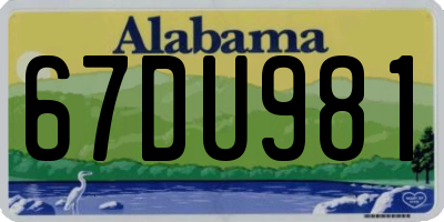 AL license plate 67DU981