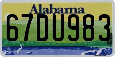 AL license plate 67DU983