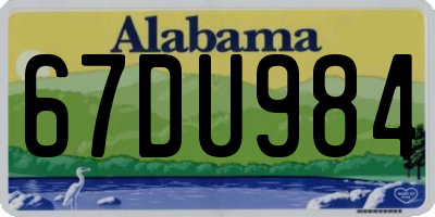AL license plate 67DU984