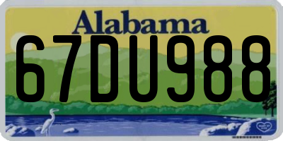 AL license plate 67DU988