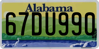 AL license plate 67DU990