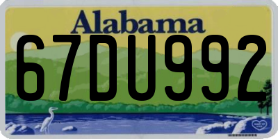 AL license plate 67DU992