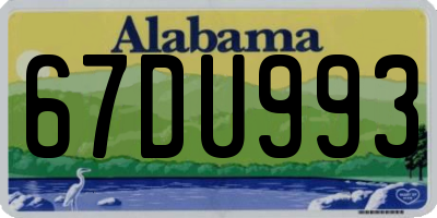 AL license plate 67DU993