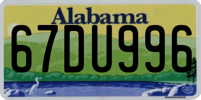 AL license plate 67DU996