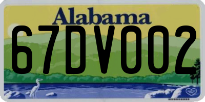AL license plate 67DV002