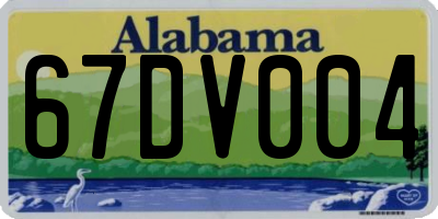 AL license plate 67DV004