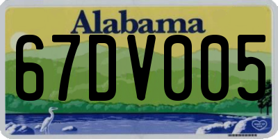 AL license plate 67DV005