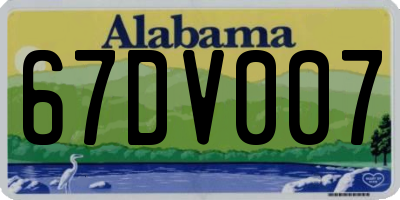 AL license plate 67DV007