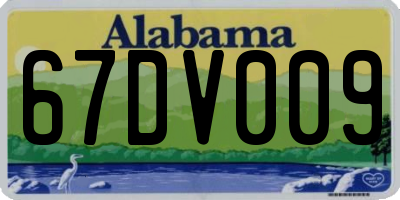 AL license plate 67DV009