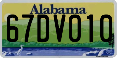 AL license plate 67DV010