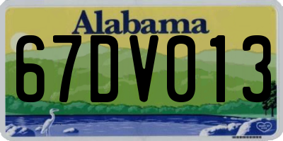 AL license plate 67DV013