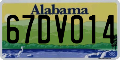 AL license plate 67DV014