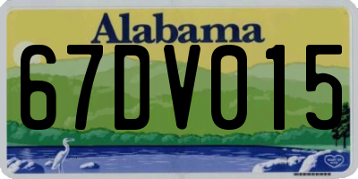 AL license plate 67DV015