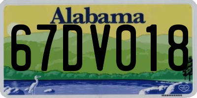 AL license plate 67DV018