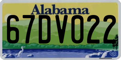 AL license plate 67DV022