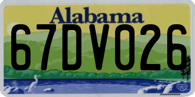 AL license plate 67DV026
