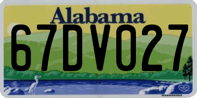 AL license plate 67DV027