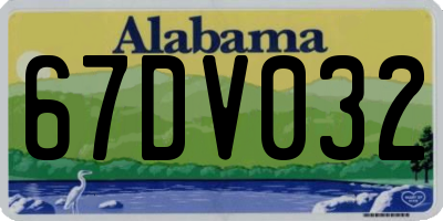 AL license plate 67DV032