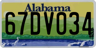 AL license plate 67DV034