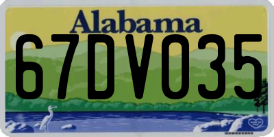AL license plate 67DV035