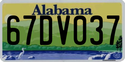 AL license plate 67DV037