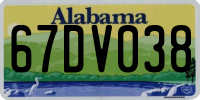 AL license plate 67DV038