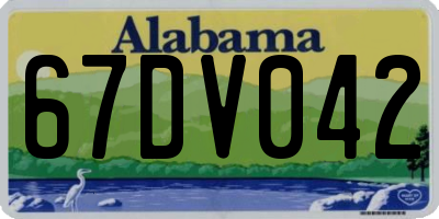AL license plate 67DV042