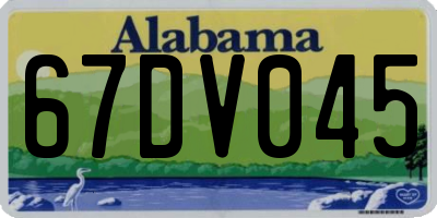 AL license plate 67DV045