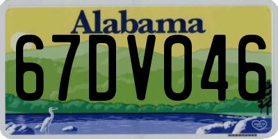 AL license plate 67DV046