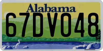 AL license plate 67DV048