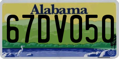 AL license plate 67DV050