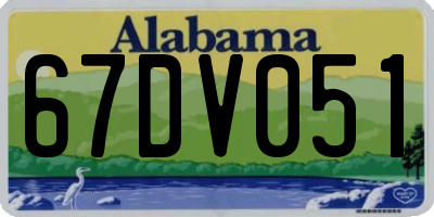 AL license plate 67DV051