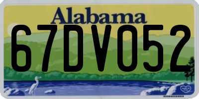 AL license plate 67DV052