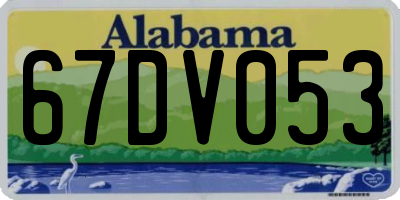 AL license plate 67DV053