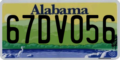 AL license plate 67DV056