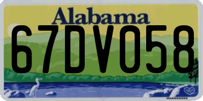 AL license plate 67DV058