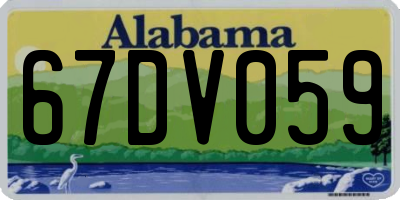 AL license plate 67DV059