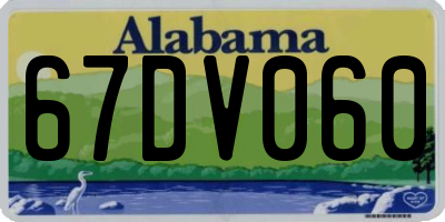 AL license plate 67DV060