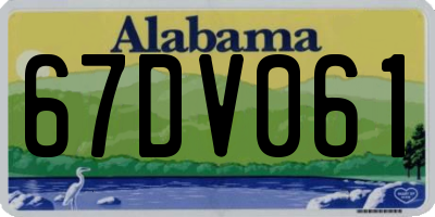 AL license plate 67DV061