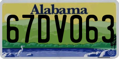 AL license plate 67DV063