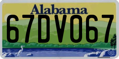 AL license plate 67DV067